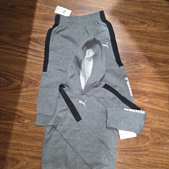 Puma Charcoal Hoodie with Black Accent - Picture 2 of 5